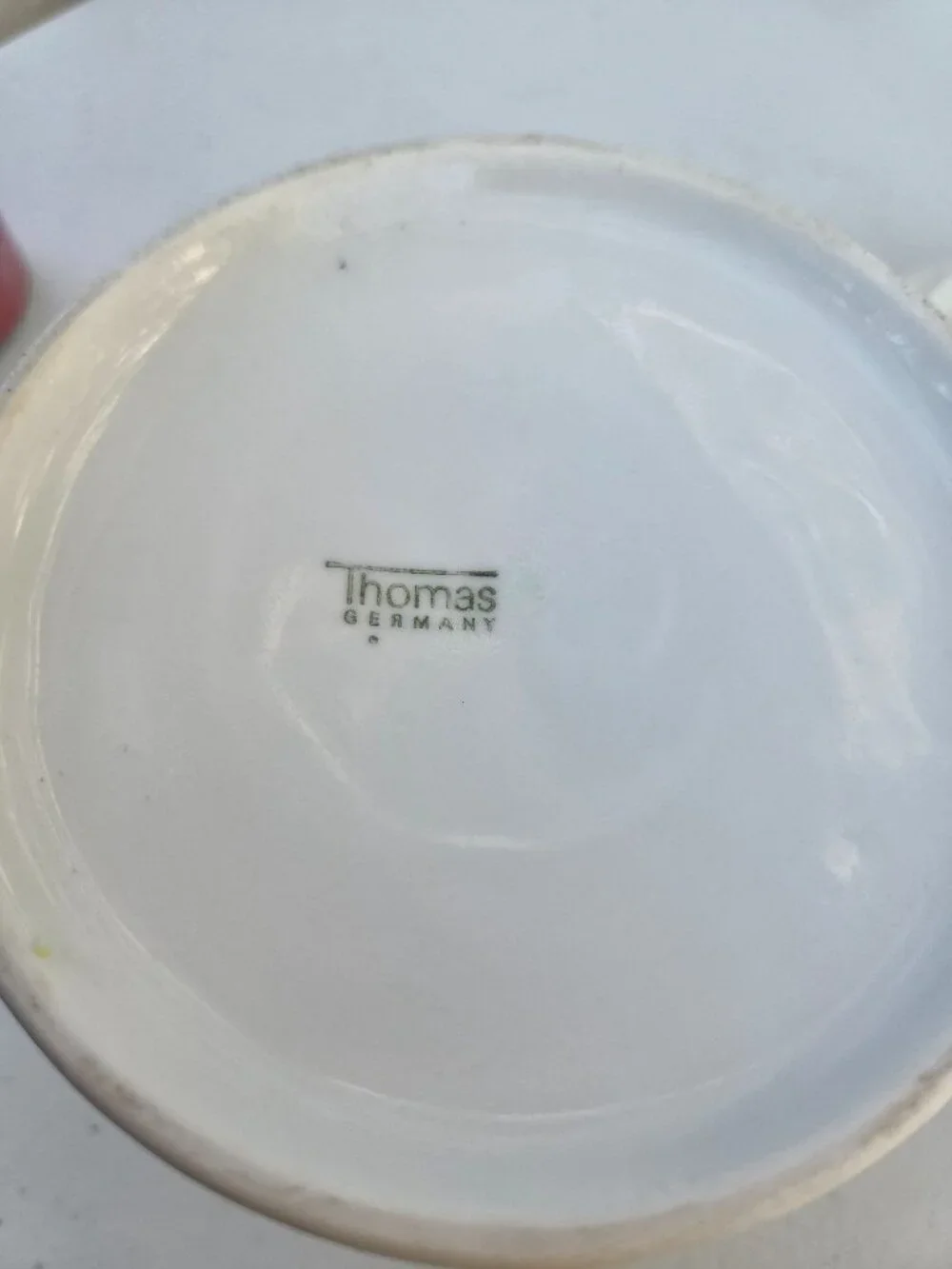 Vtg 70s Thomas Germany Porcelain Teapot With Green Grass Design Modern Lid Minim